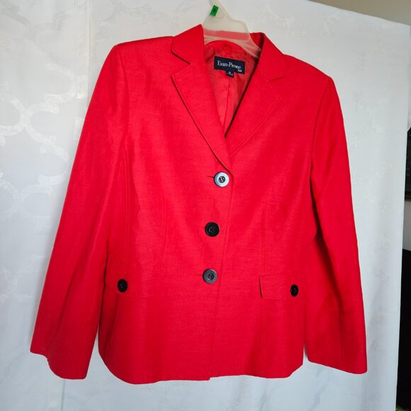 ***Evan-Picone Vibrant Red Blazer*** Timeless Design - Picture 5 of 11